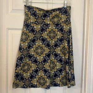 Blue and yellow skirt